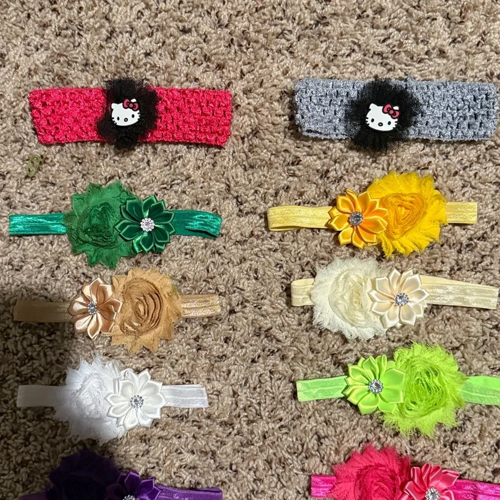 Baby bundle of headbands including two Hello Kitty